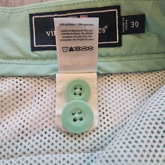Vineyard Vines Shorts Mens Size 30 Breaker Mint Green 5" Golf Preppy Spring - Picture 12 of 12